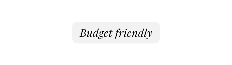 Budget friendly